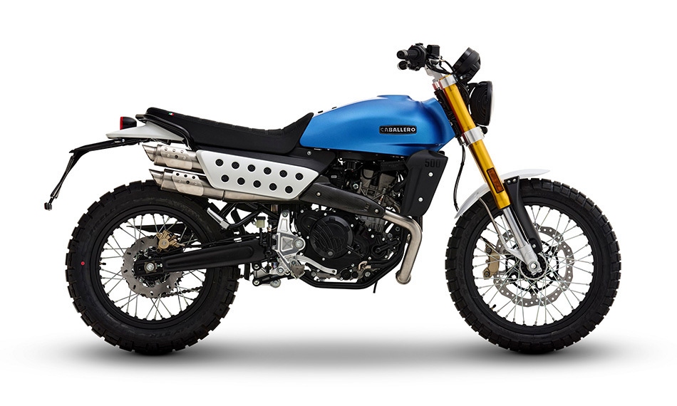 Fantic Caballero 500 Scrambler blu