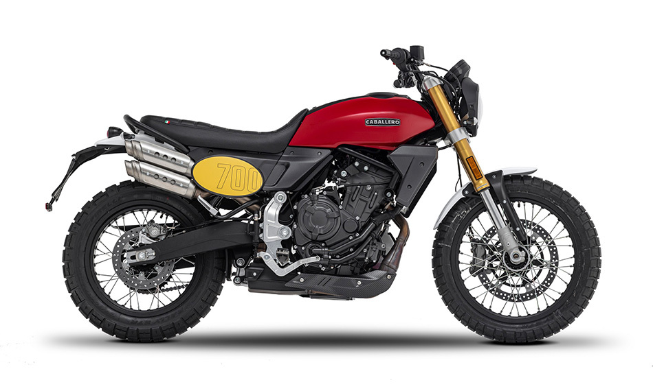 Fantic Caballero 700 Abs Scrambler E5 rosso