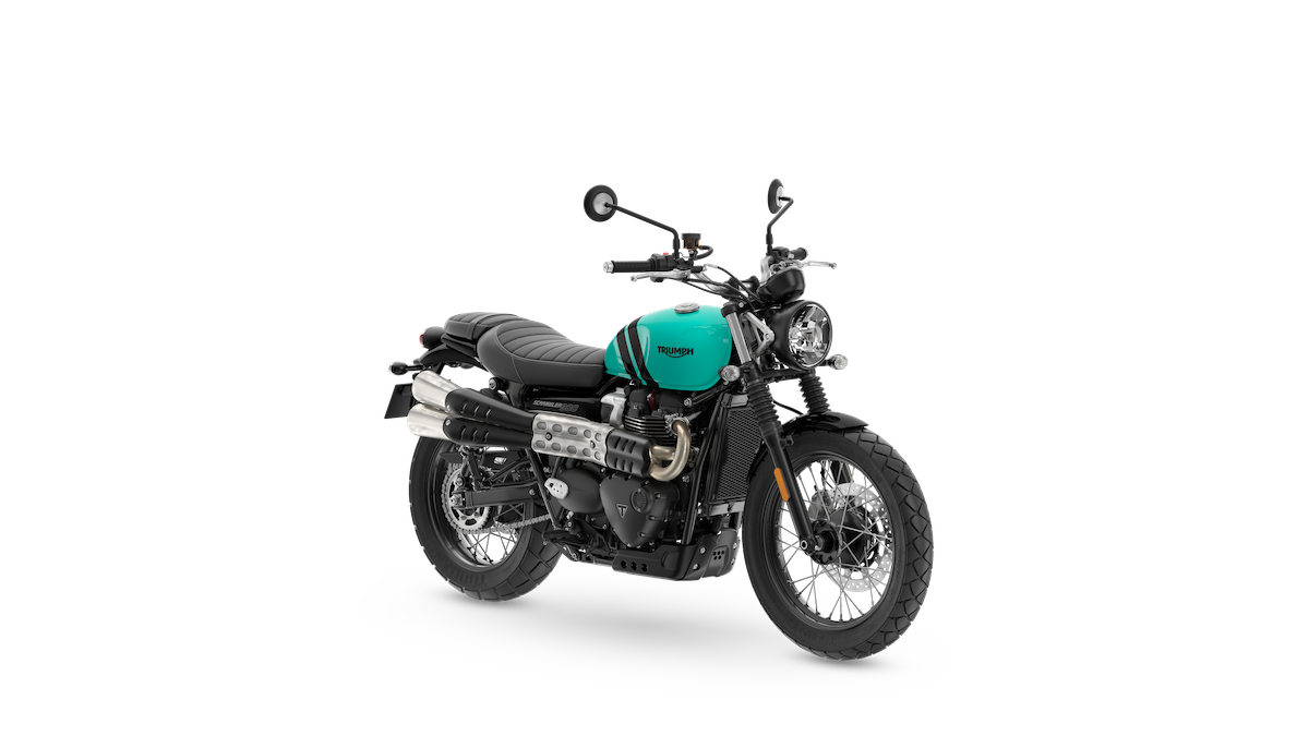 Scrambler 900 MY25 Kingfisher Blue RHS Front Angle