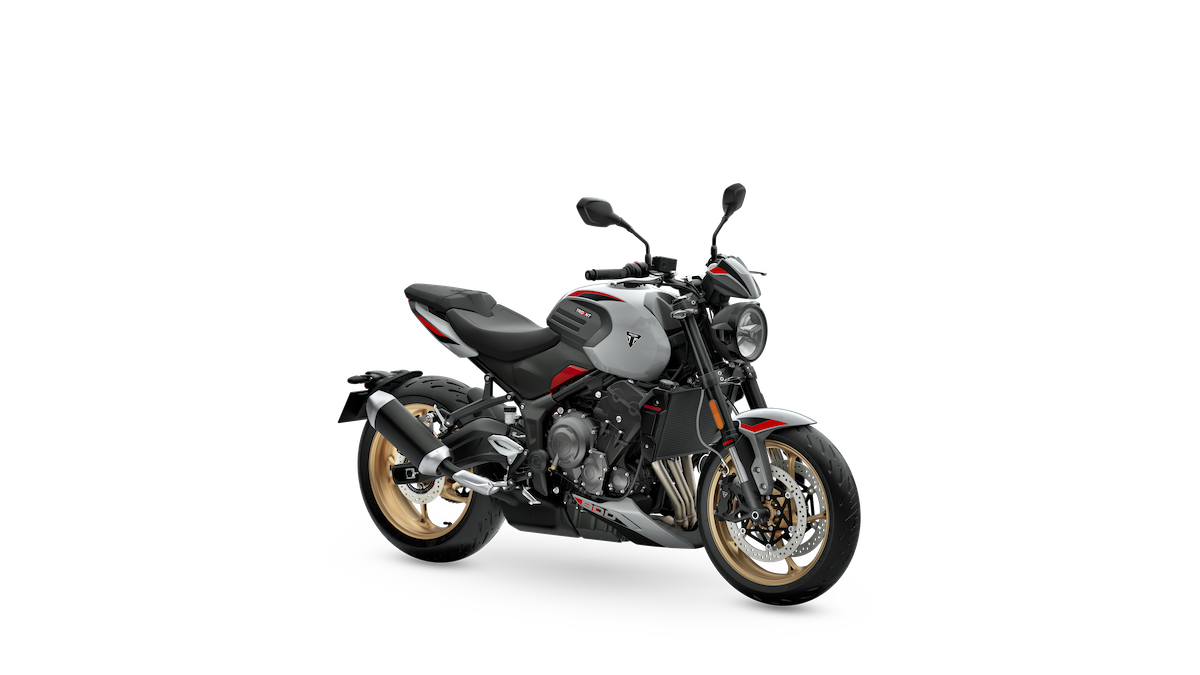 Trident 800 MY26 Ash Grey RHS Front Angle