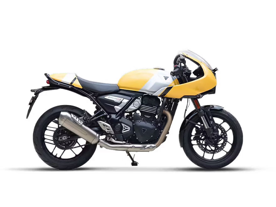 Triumph thruxton 400 yellow