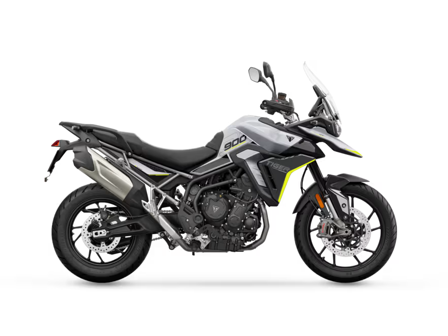 Triumph tiger 900 gt Snowdonia White Sapphire Black