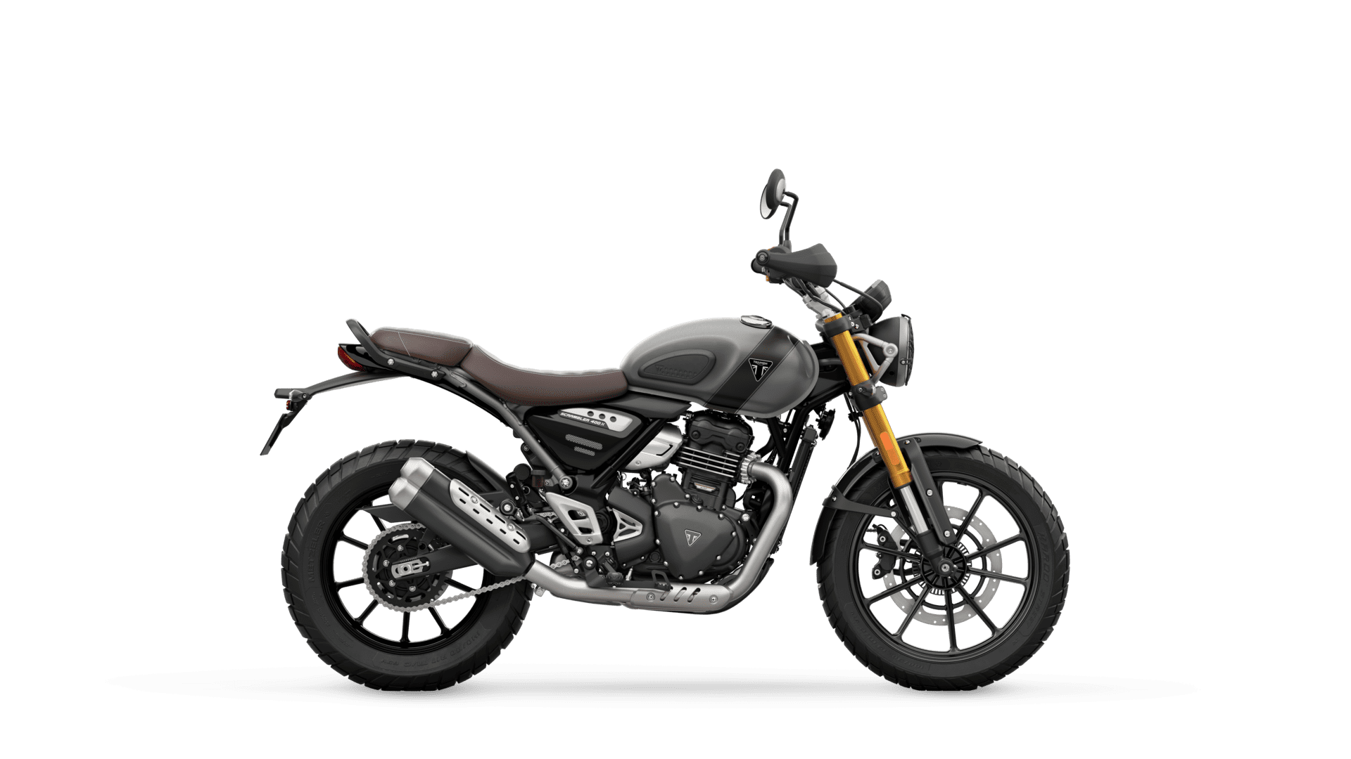 Triumph Scrambler 400 X Matt Pewter Grey Matt Khaki Green