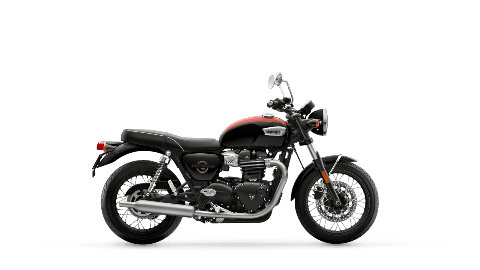 Triumph Bonneville T100 Jet Black Diablo Red