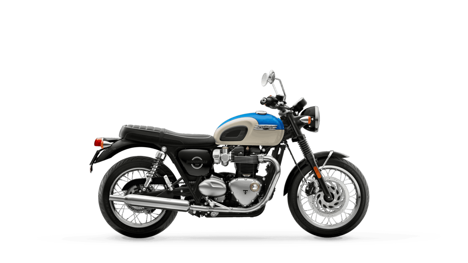 Triumph Bonneville T120 Aegean Blue New England White