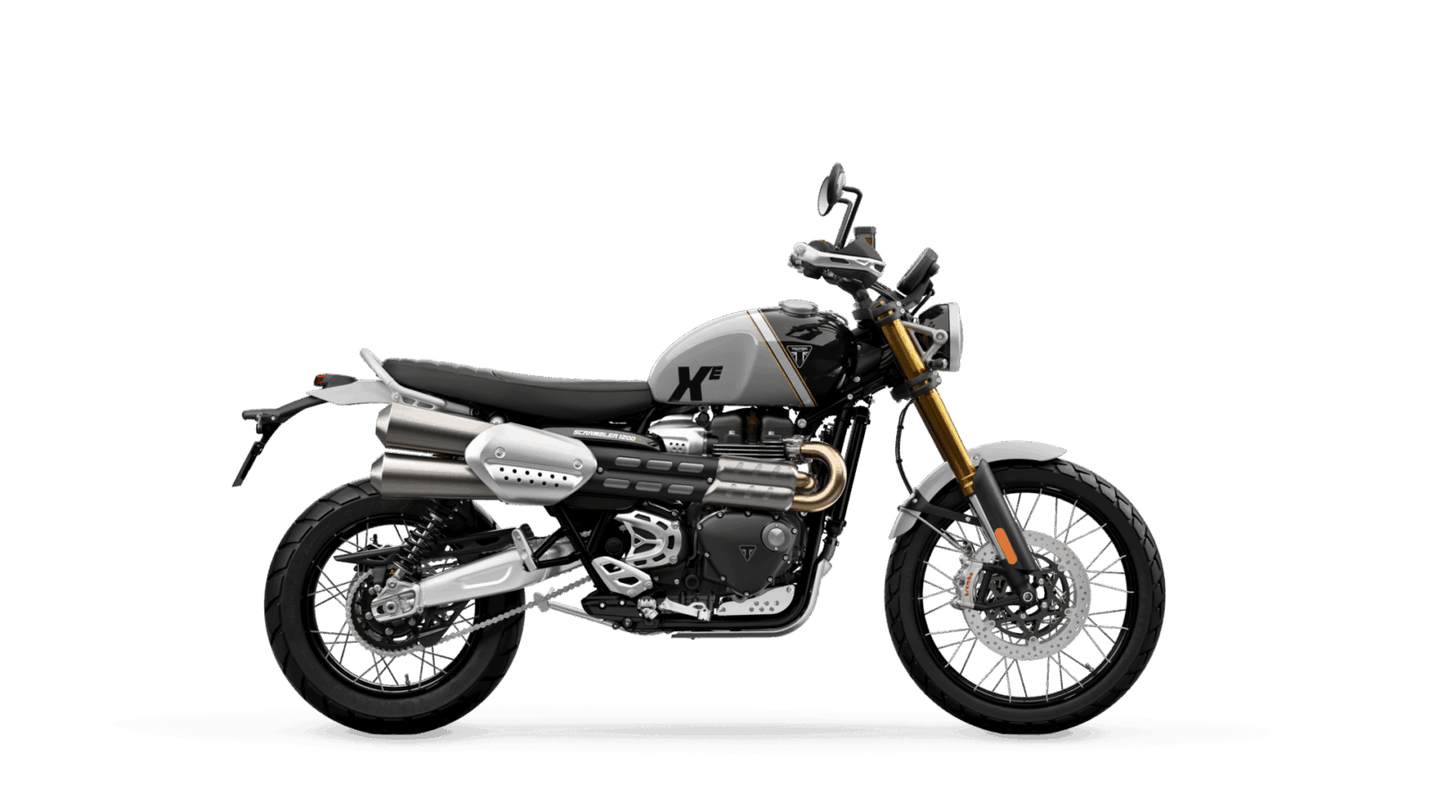 Triumph Scrambler 1200 XE Silver Ice Phantom Black