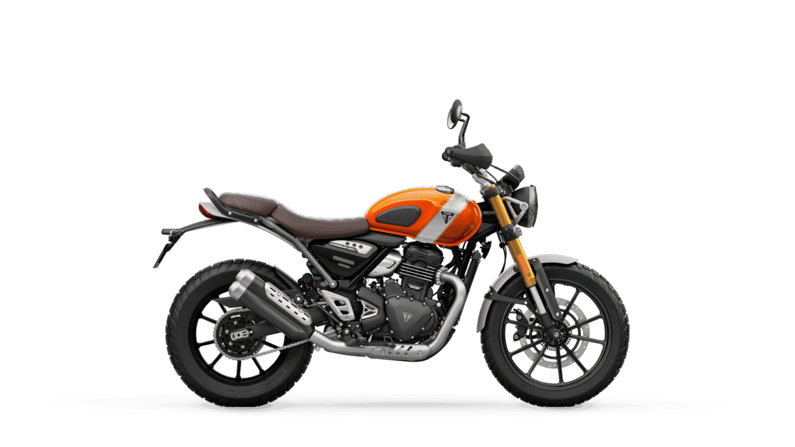 Triumph Scrambler 400 X Baja Orange and Aluminium