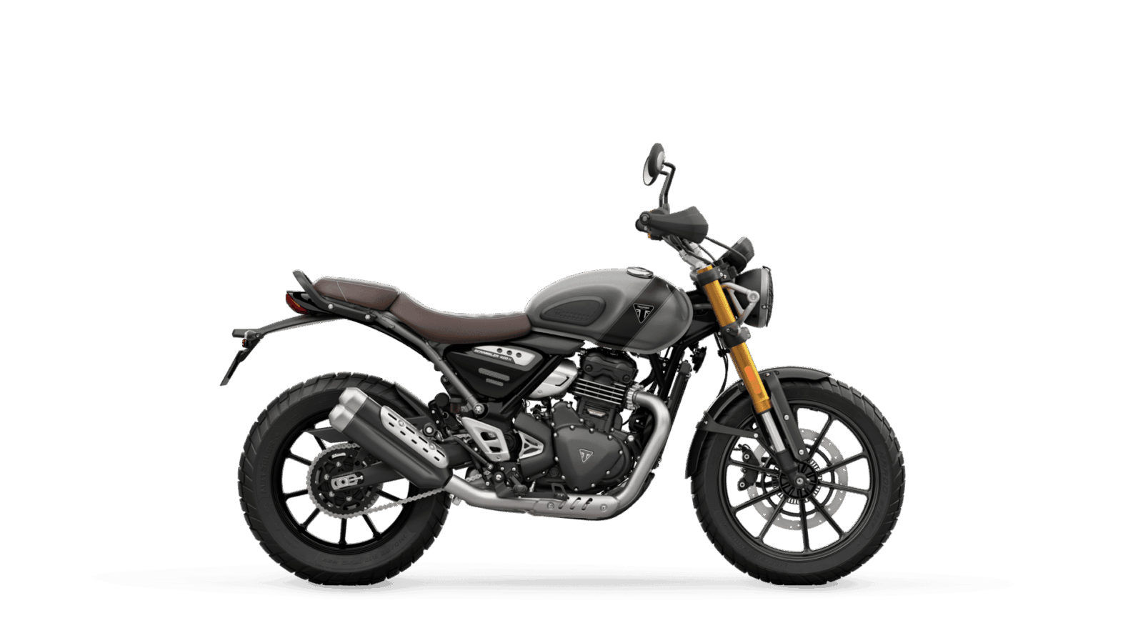 Triumph Scrambler 400 X Matt Pewter Grey Matt Khaki Green