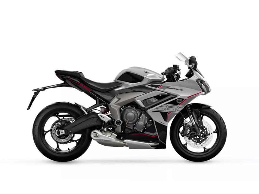 Triumph daytona 660 aluminium silver
