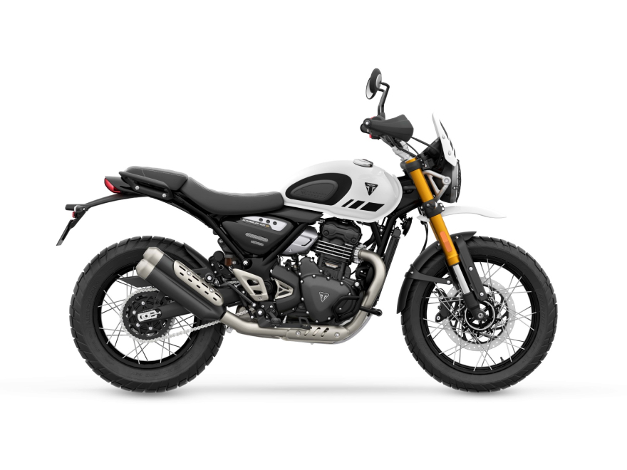 Triumph scrambler 400 xc white